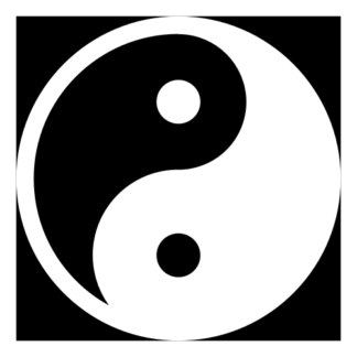 Yin Yang Decal (White)